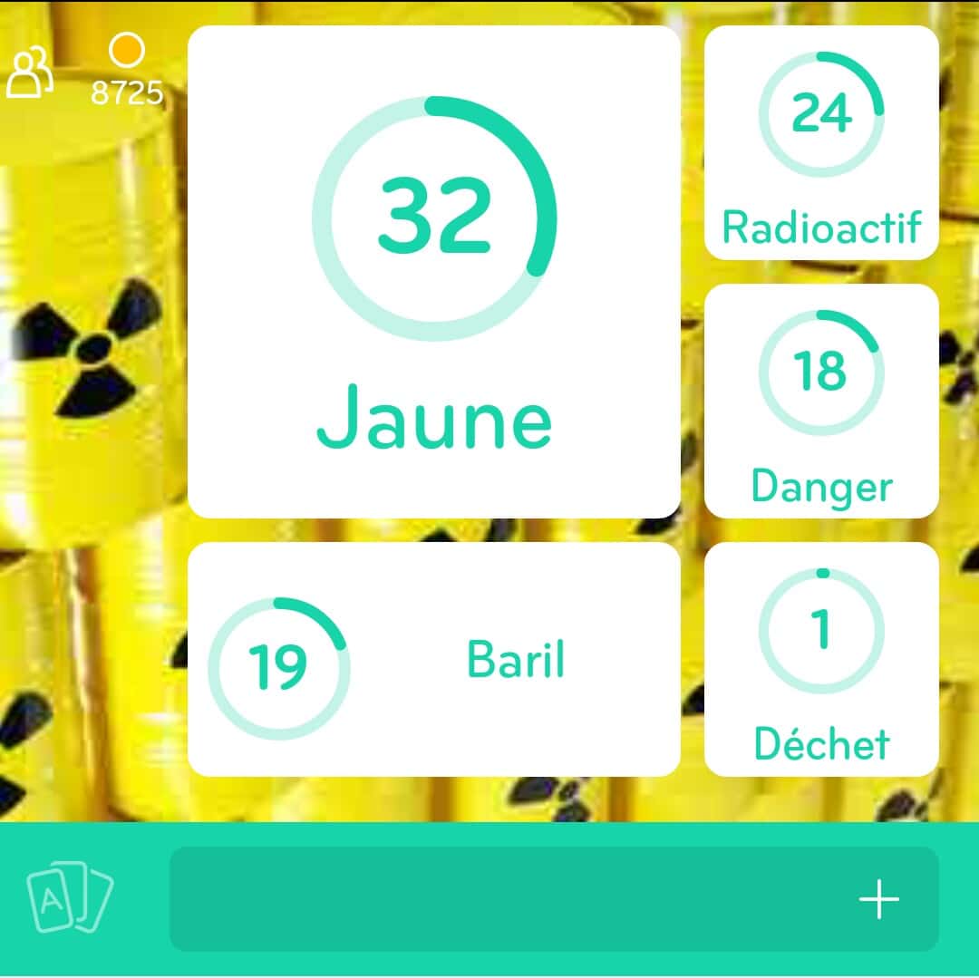 Images des solutions, réponses et aide pour le niveau 145 : Photo de barils jaune avec le symbole radioactif peint dessus en noir du jeu mobile 94%