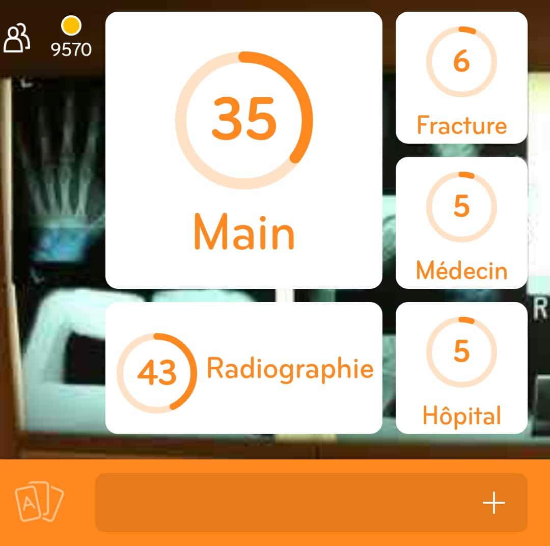 Images des solutions, réponses et aide pour le niveau 167 : Photo de radiographies du jeu mobile 94%