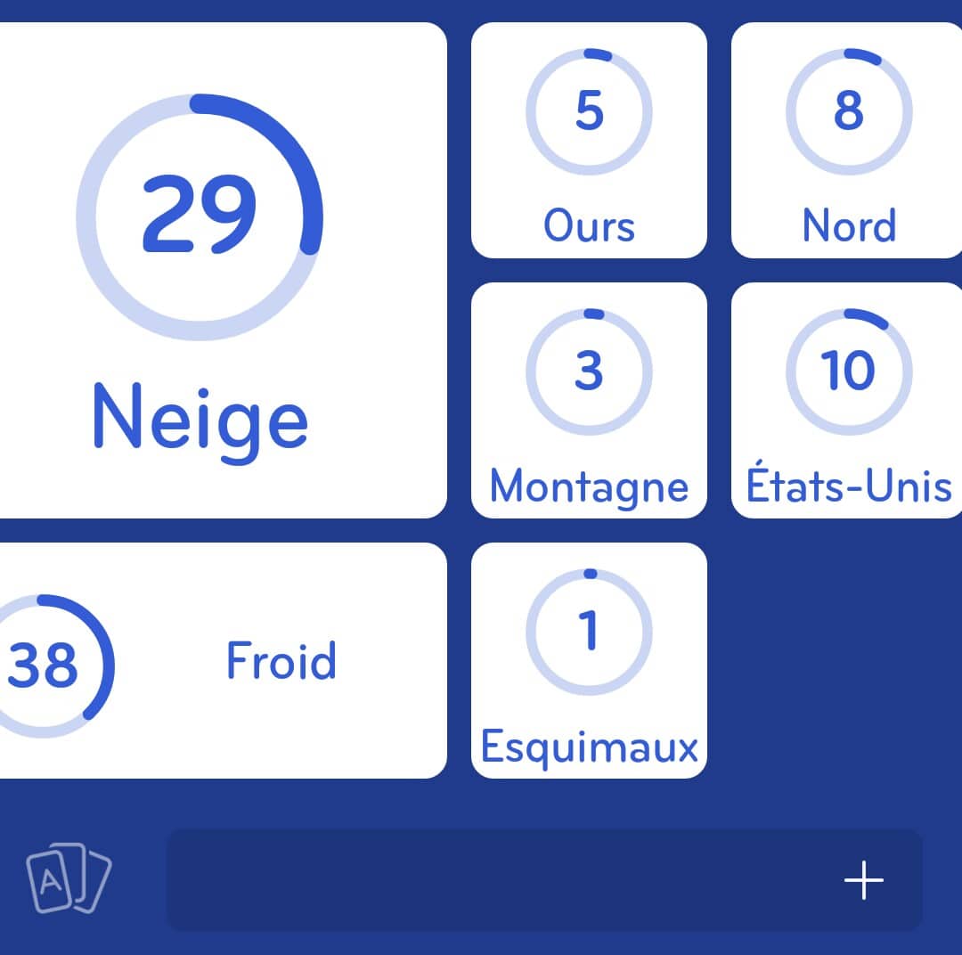 Images des solutions, réponses et aide pour le niveau 180 : Alaska du jeu mobile 94%