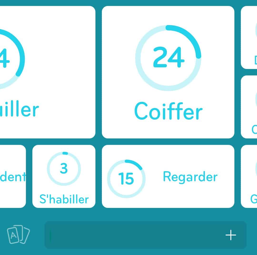 Images des solutions, réponses et aide pour le niveau 187 : Chose qu’on fait en face du miroir du jeu mobile 94%