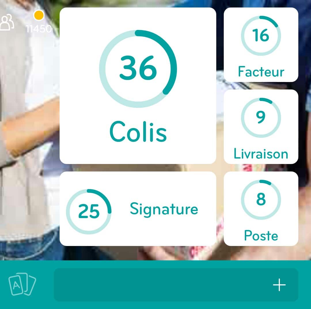 Images des solutions, réponses et aide pour le niveau 188 : Photo de réception d’un colis du jeu mobile 94%