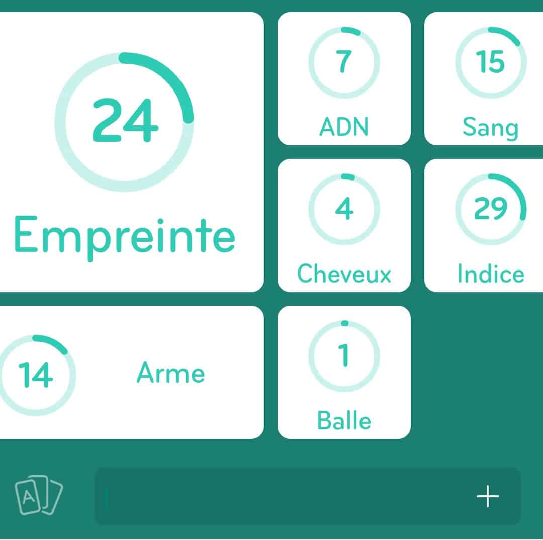 Images des solutions, réponses et aide pour le niveau 192 :  Chose que les détectives cherchent sur une scène de crime du jeu mobile 94%