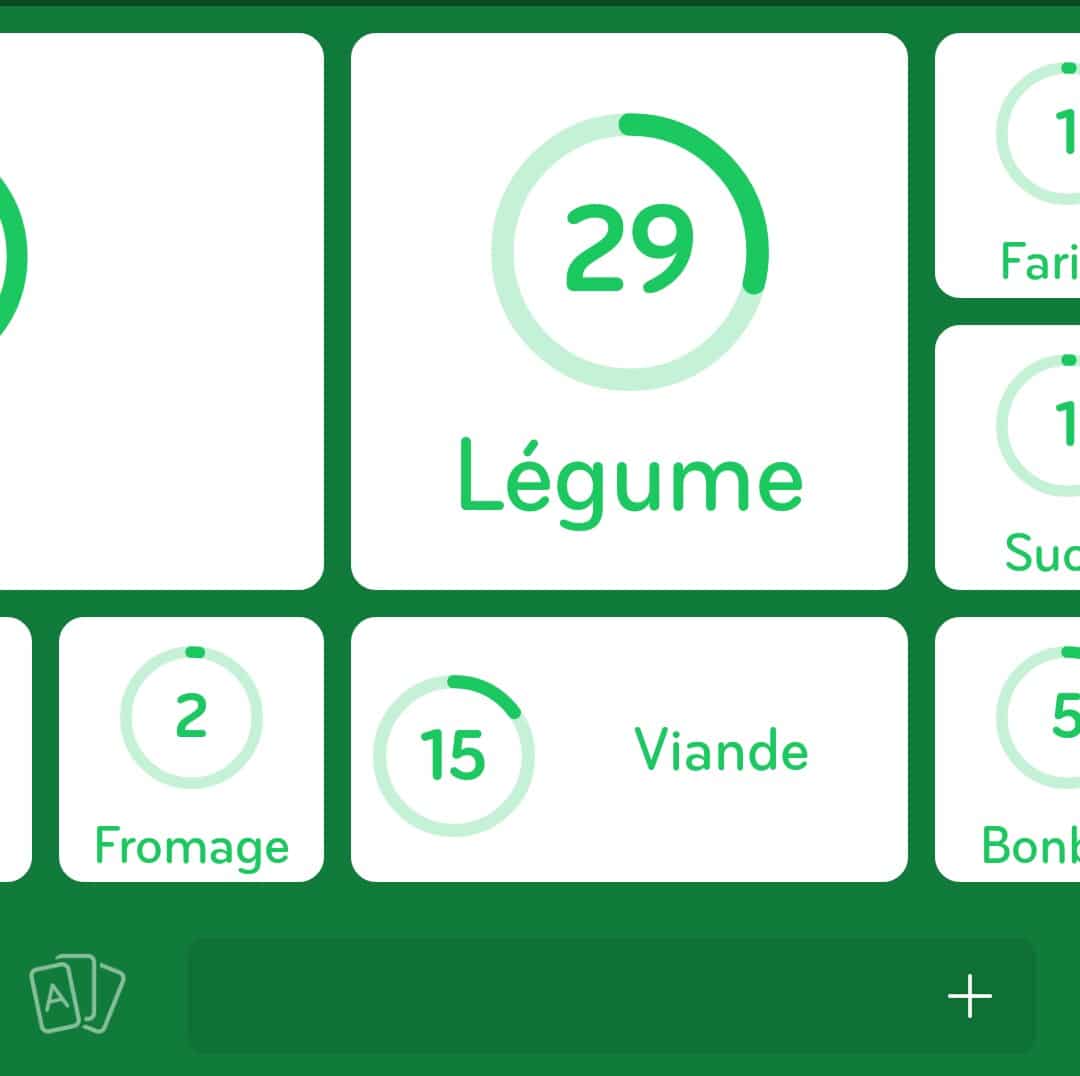 Images des solutions, réponses et aide pour le niveau 196 : Chose que l’on achète au poids du jeu mobile 94%