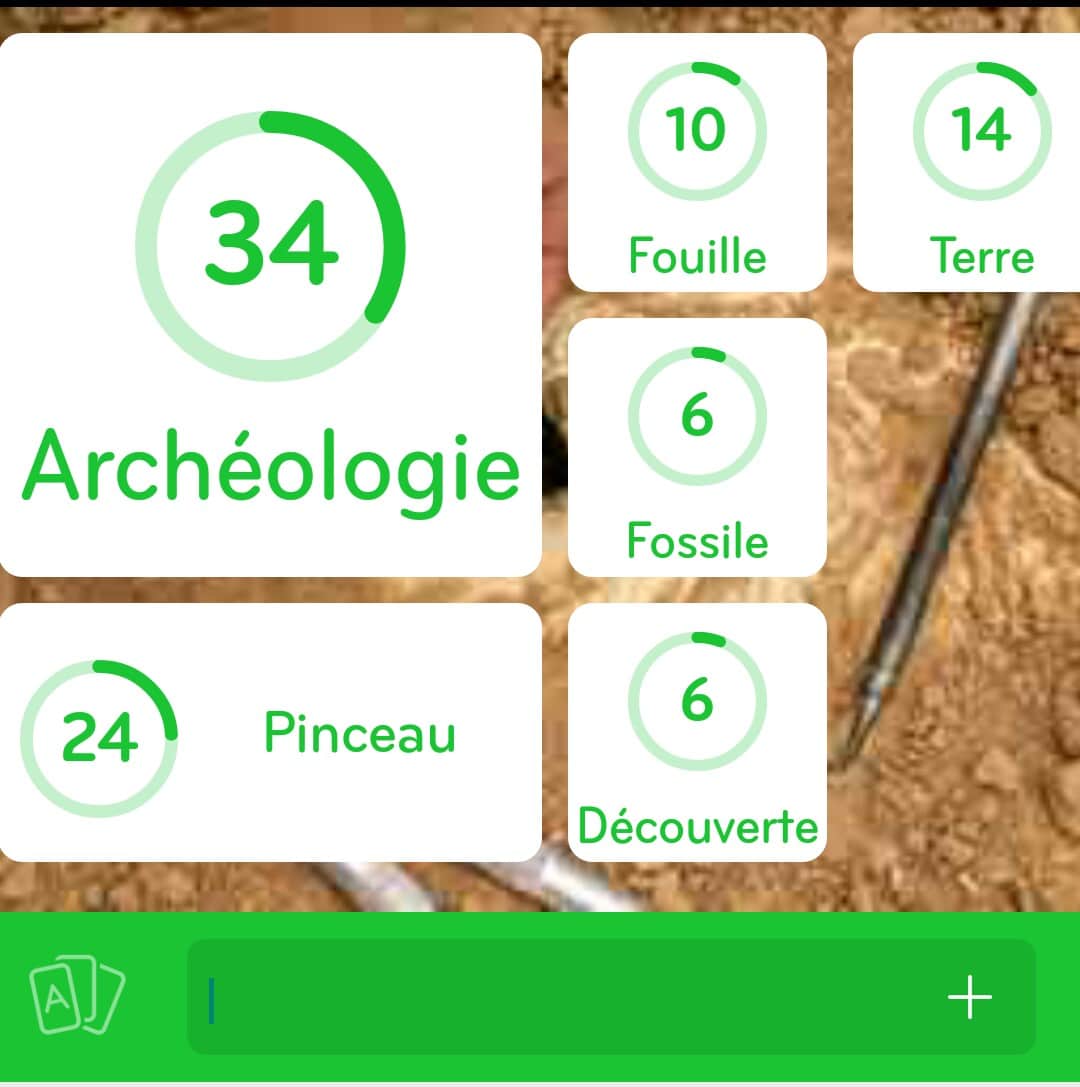 Images des solutions, réponses et aide pour le niveau 200 : Photo de la fouille d'archéologie du jeu mobile 94%