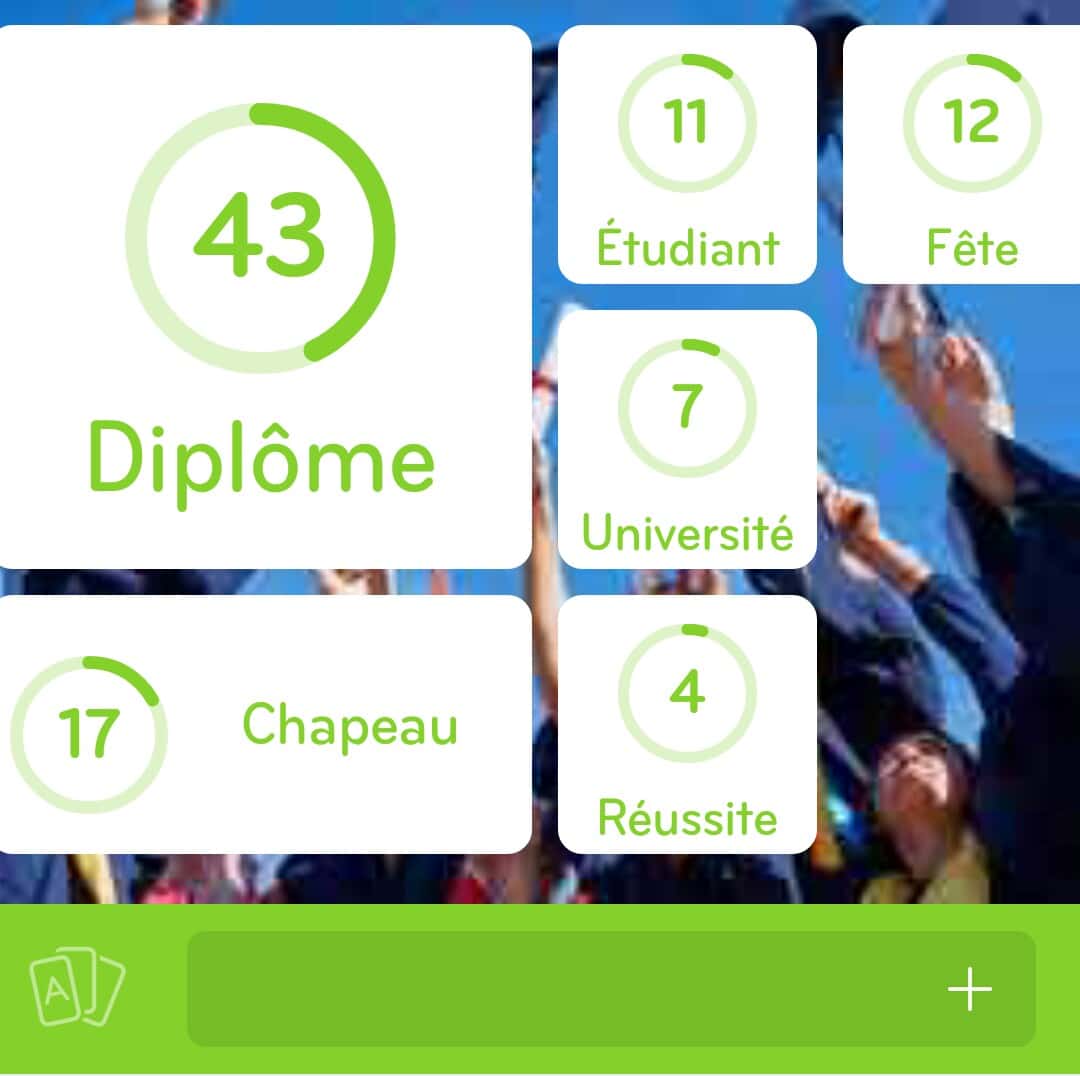 Images des solutions, réponses et aide pour le niveau 210 : Photo de diplômés jetant leur coiffes du jeu mobile 94%