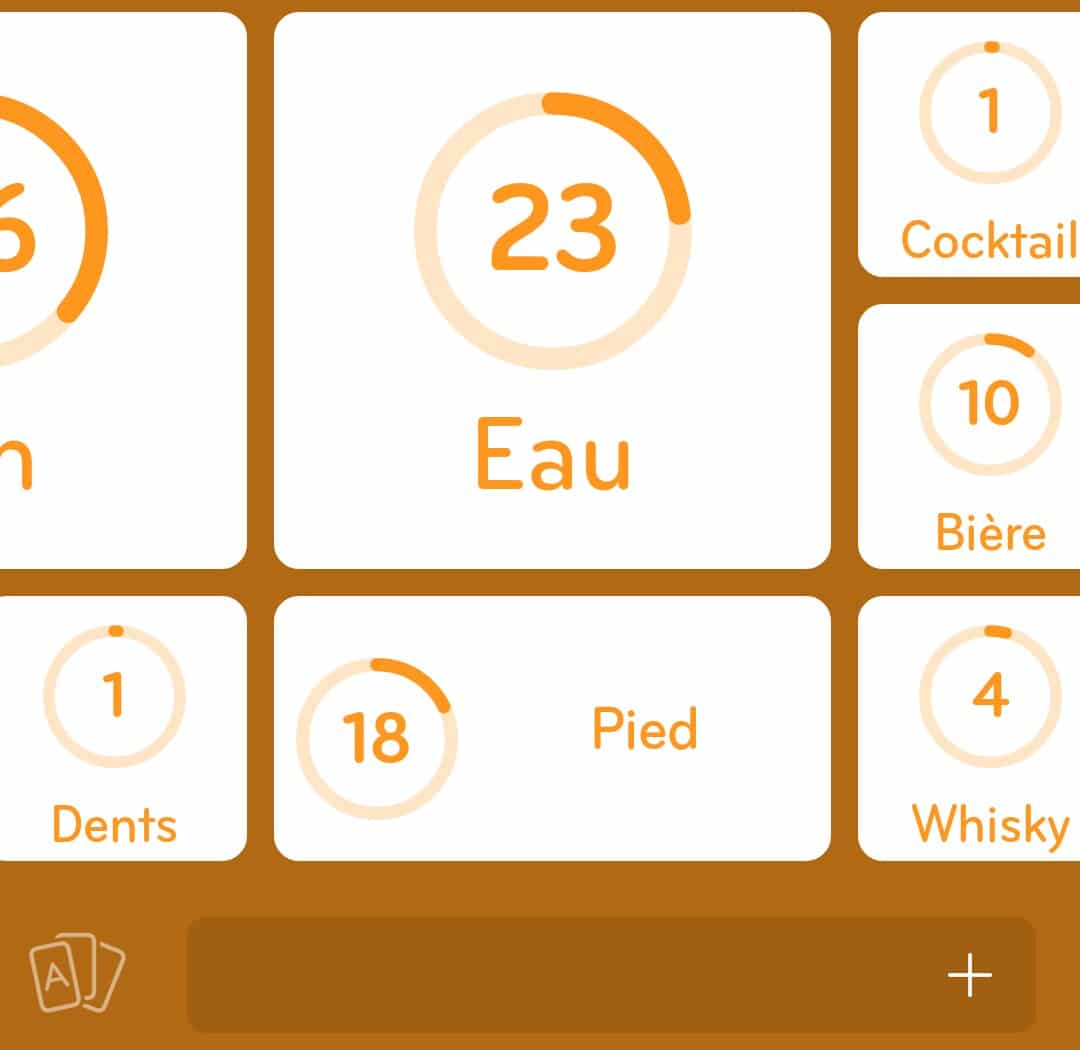 Images des solutions, réponses et aide pour le niveau 214 : Verre à ... du jeu mobile 94%