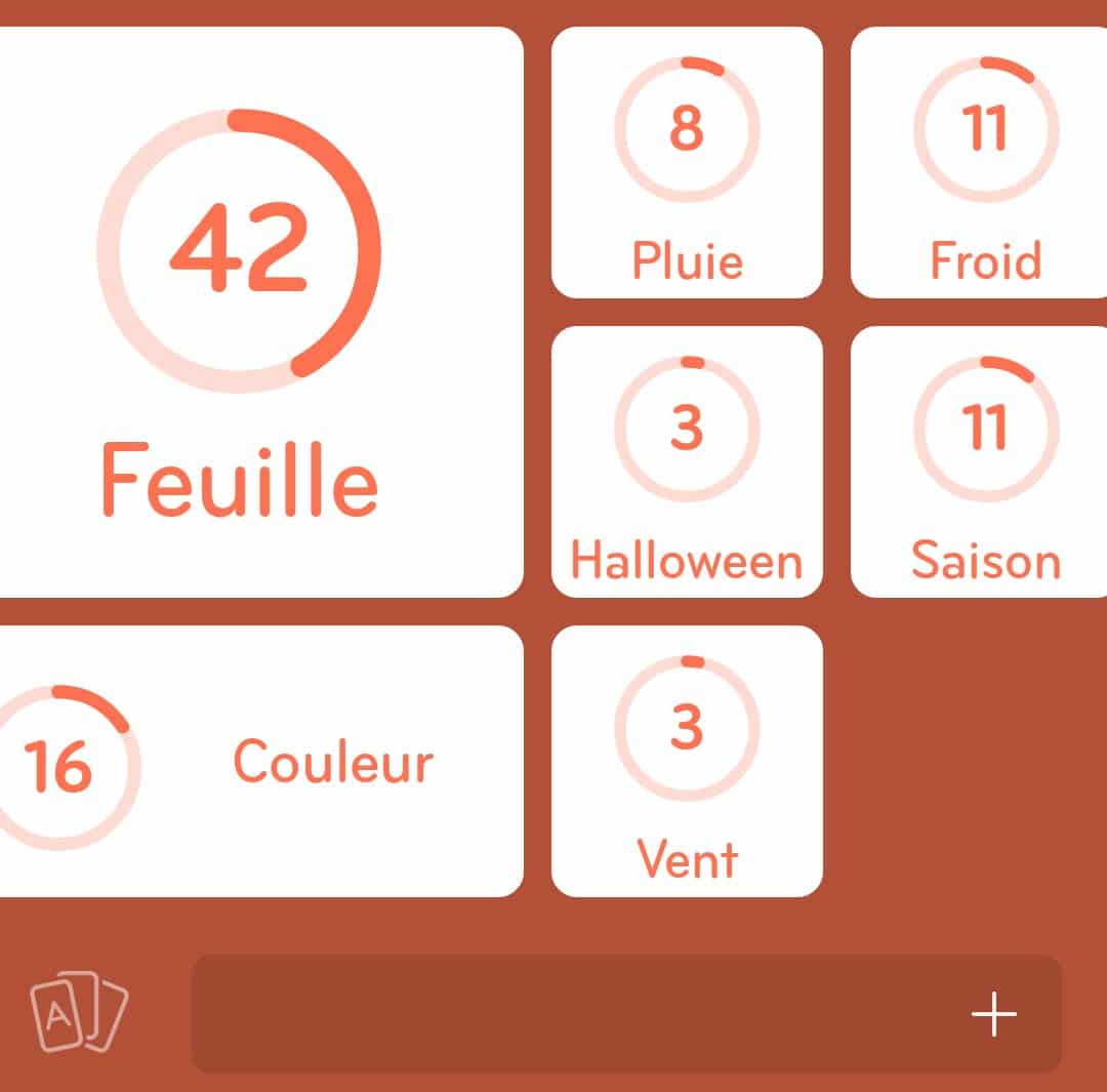Images des solutions, réponses et aide pour le niveau 220 : Automne du jeu mobile 94%