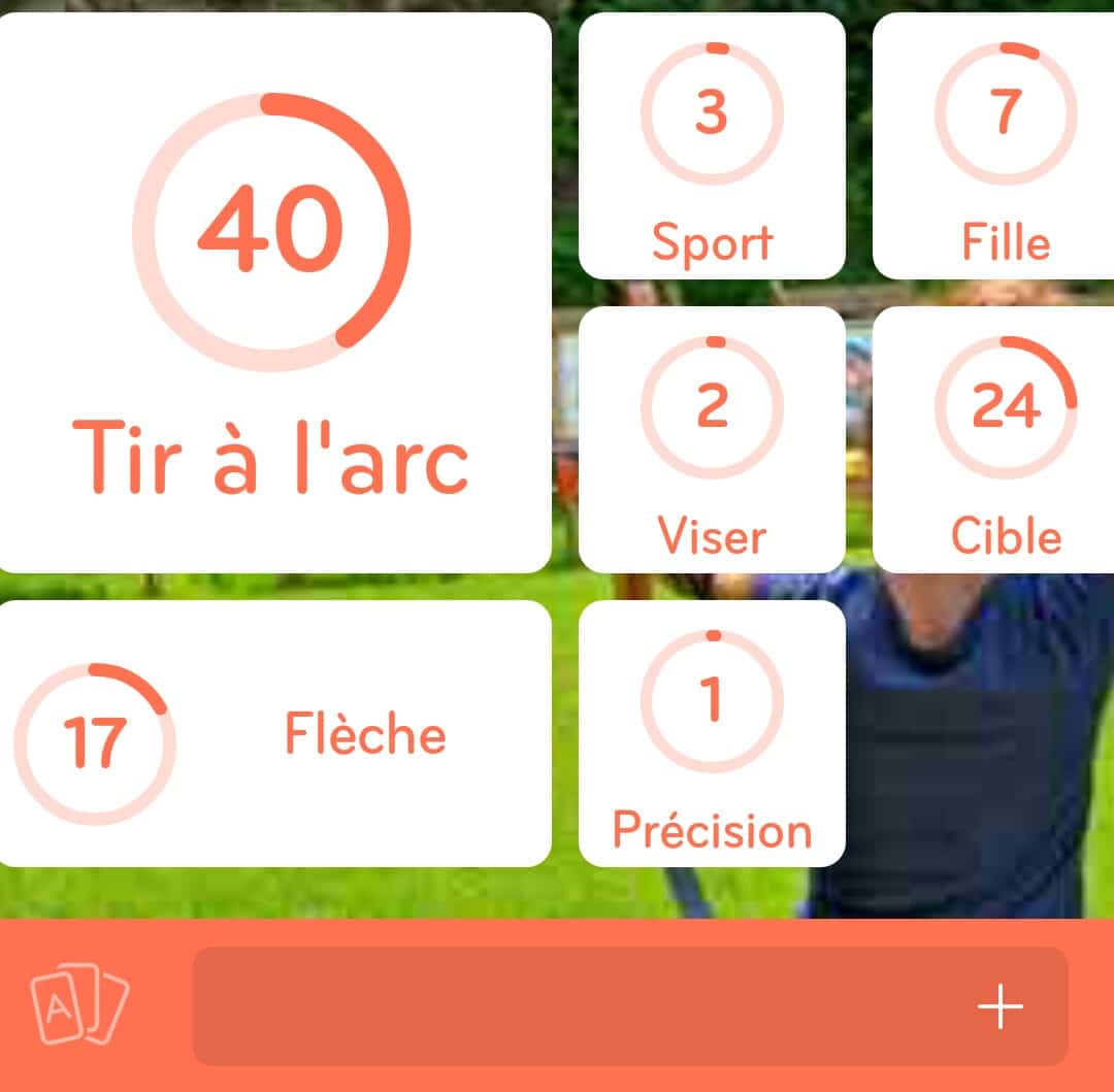 Images des solutions, réponses et aide pour le niveau 221 : Photo d'archerie du jeu mobile 94%