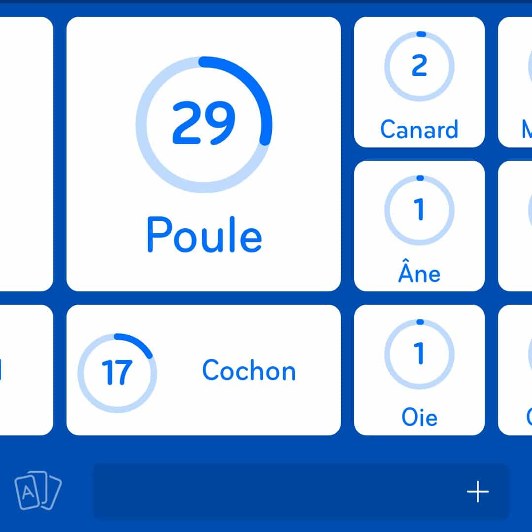 Images des solutions, réponses et aide pour le niveau 229 : Animaux de la ferme du jeu mobile 94%