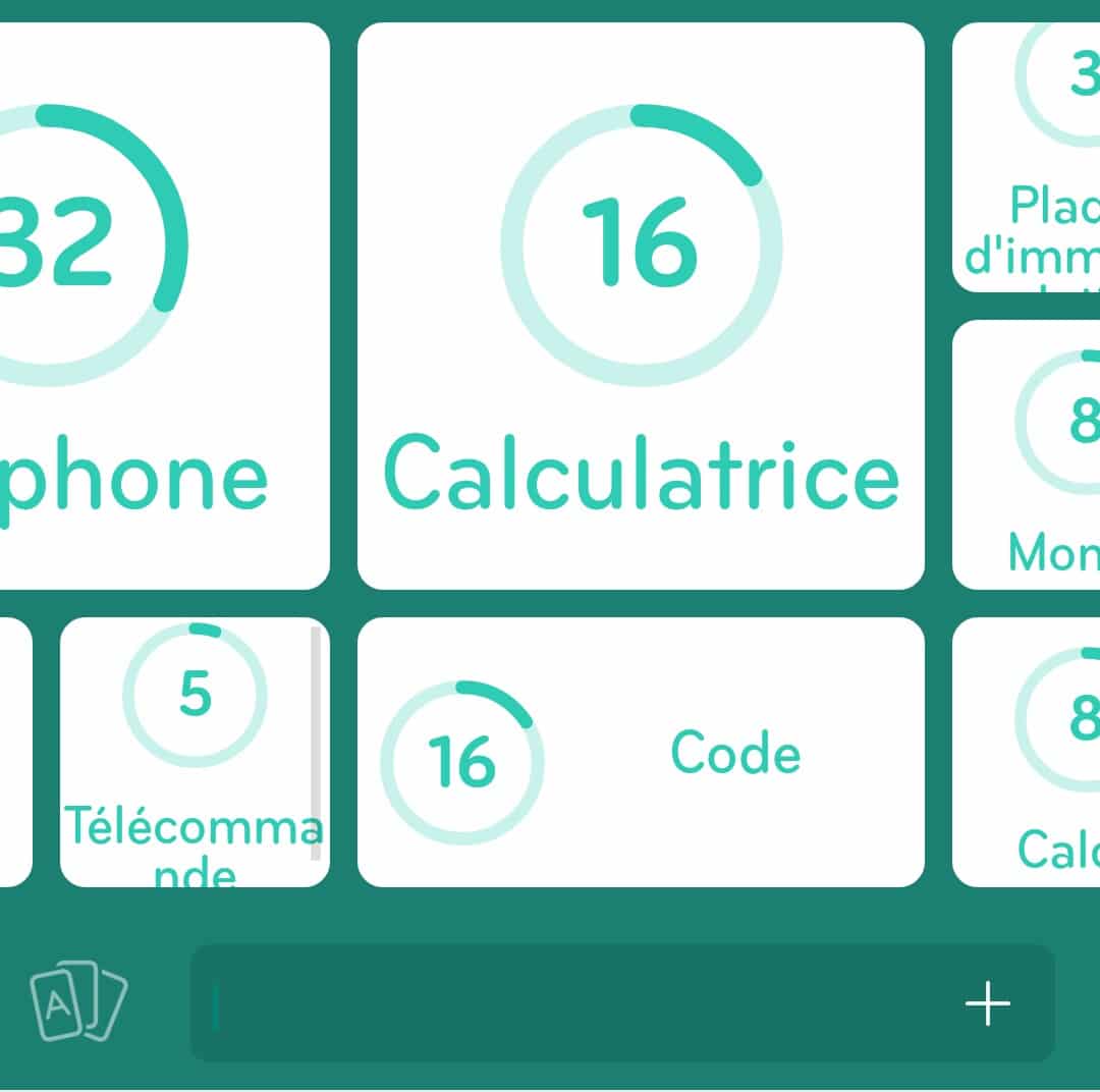 Images des solutions, réponses et aide pour le niveau 237 : Contient des chiffres du jeu mobile 94%