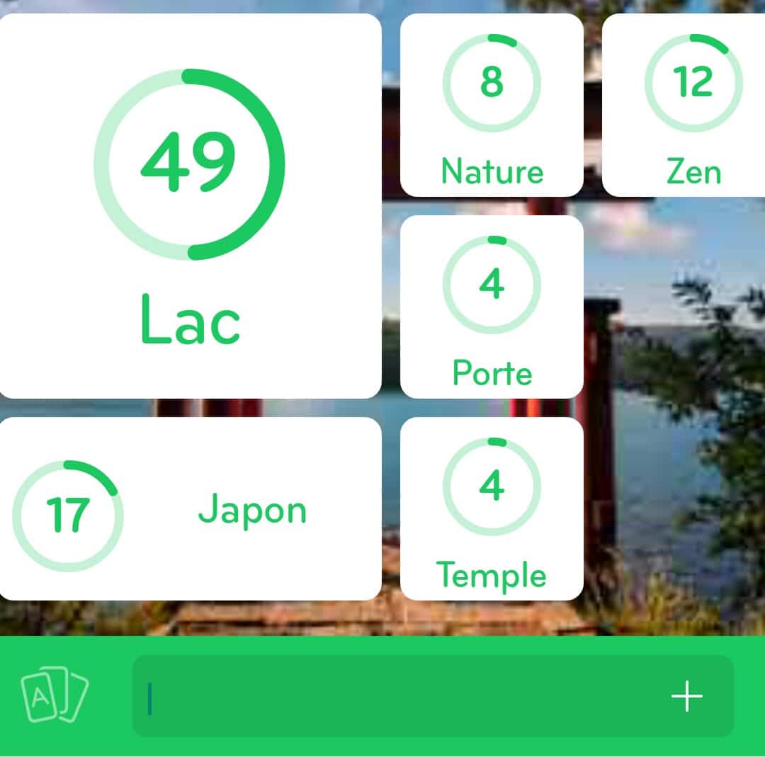Images des solutions, réponses et aide pour le niveau 241 : Photo d'un temple japonais du jeu mobile 94%