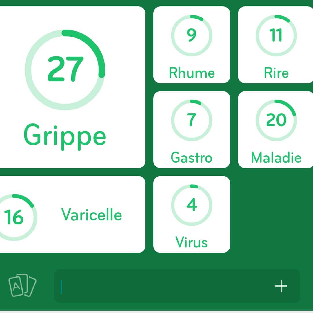 Images des solutions, réponses et aide pour le niveau 242 : C’est contagieux du jeu mobile 94%