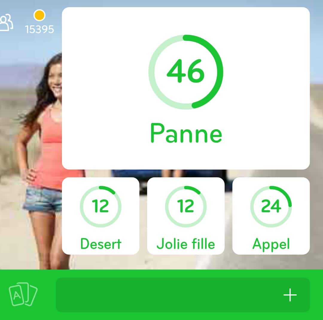 Images des solutions, réponses et aide pour le niveau 244 : Photo de voiture en panne du jeu mobile 94%