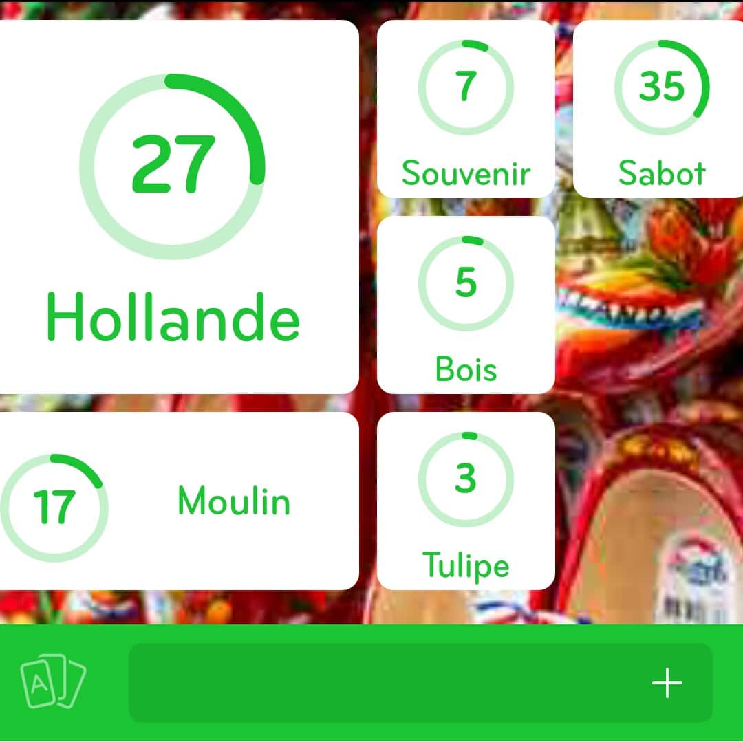 Images des solutions, réponses et aide pour le niveau 246 : Photo de sabots hollandais du jeu mobile 94%
