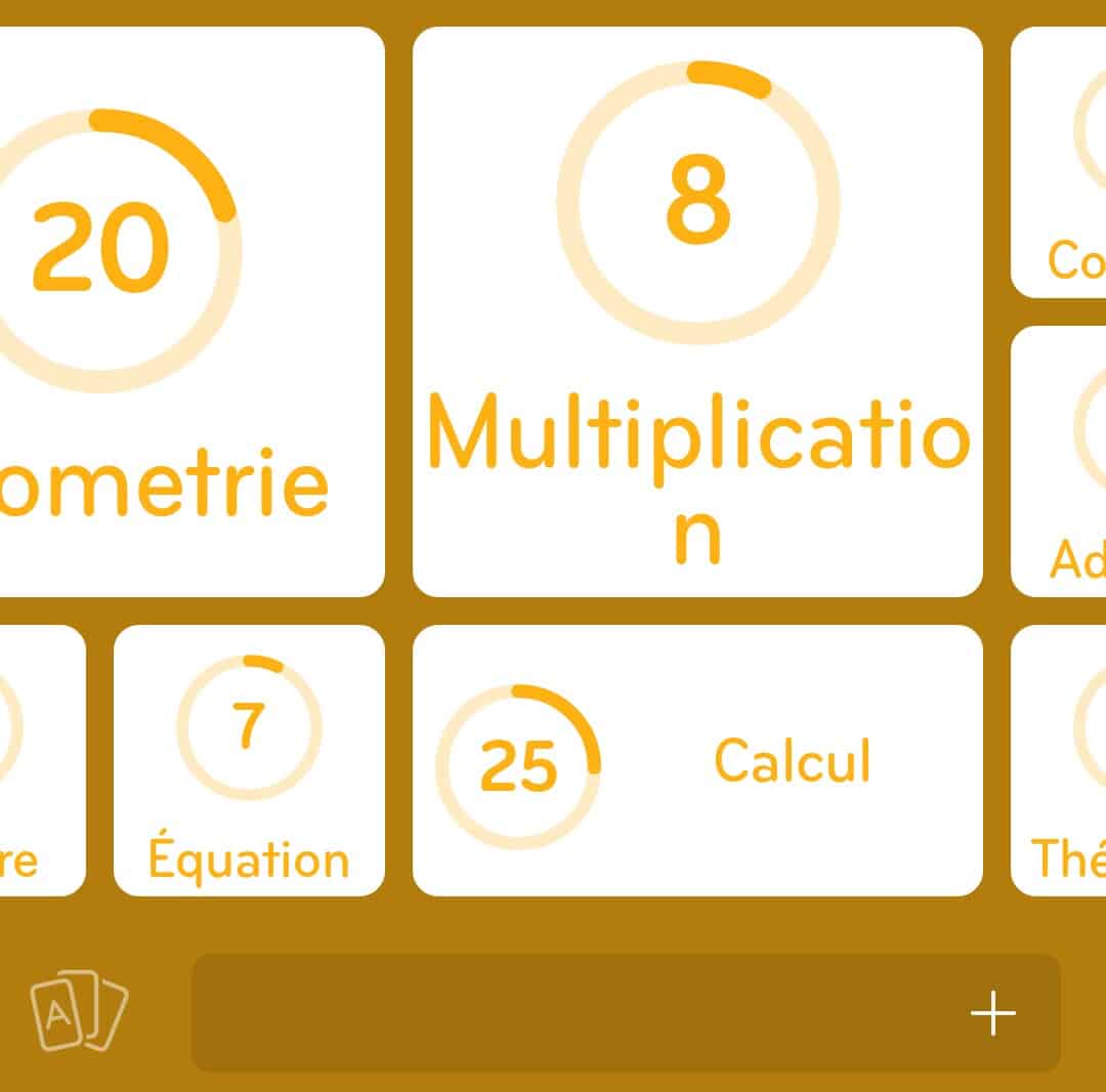 Images des solutions, réponses et aide pour le niveau 257 : Choses que l’on apprend en cours de maths du jeu mobile 94%