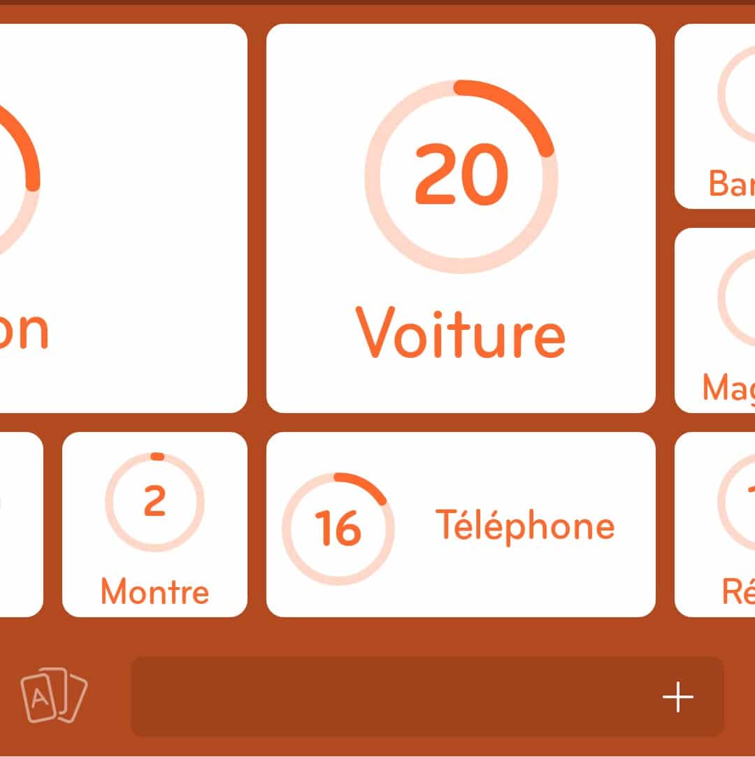 Images des solutions, réponses et aide pour le niveau 263 : Choses qui ont une alarme du jeu mobile 94%