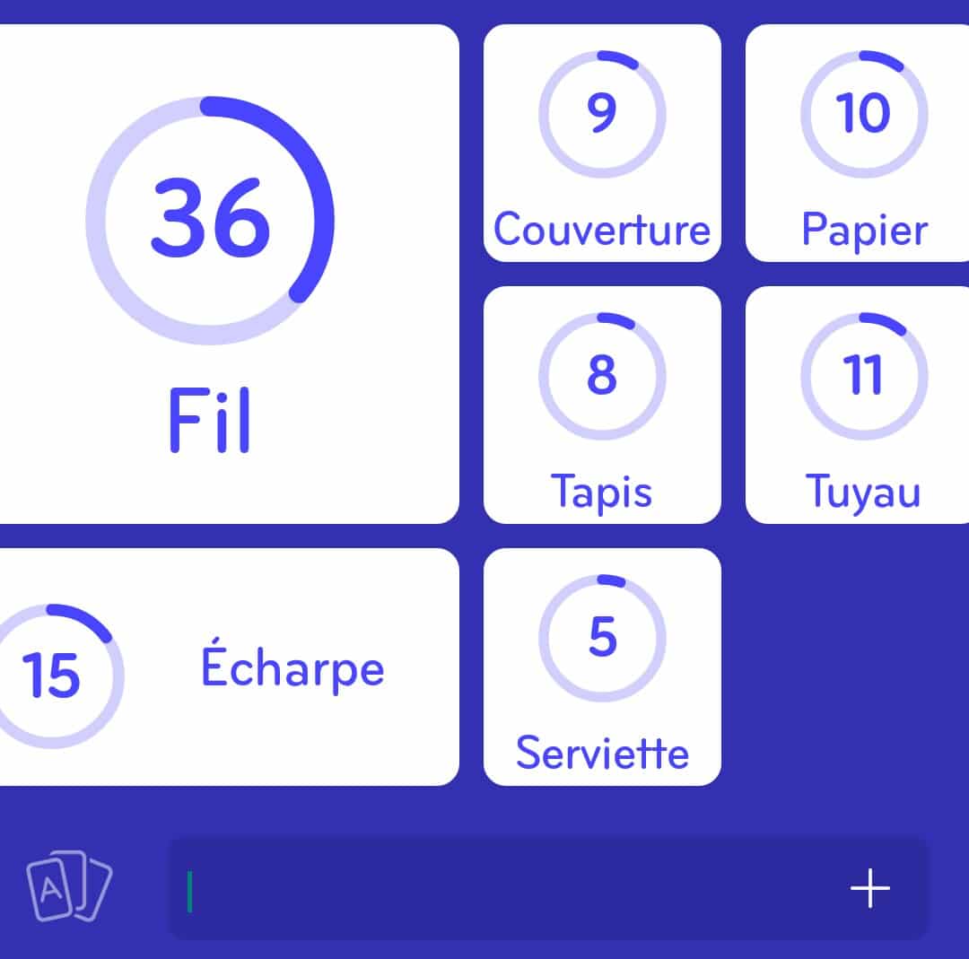 Images des solutions, réponses et aide pour le niveau 271 : Choses qu'on enroule du jeu mobile 94%