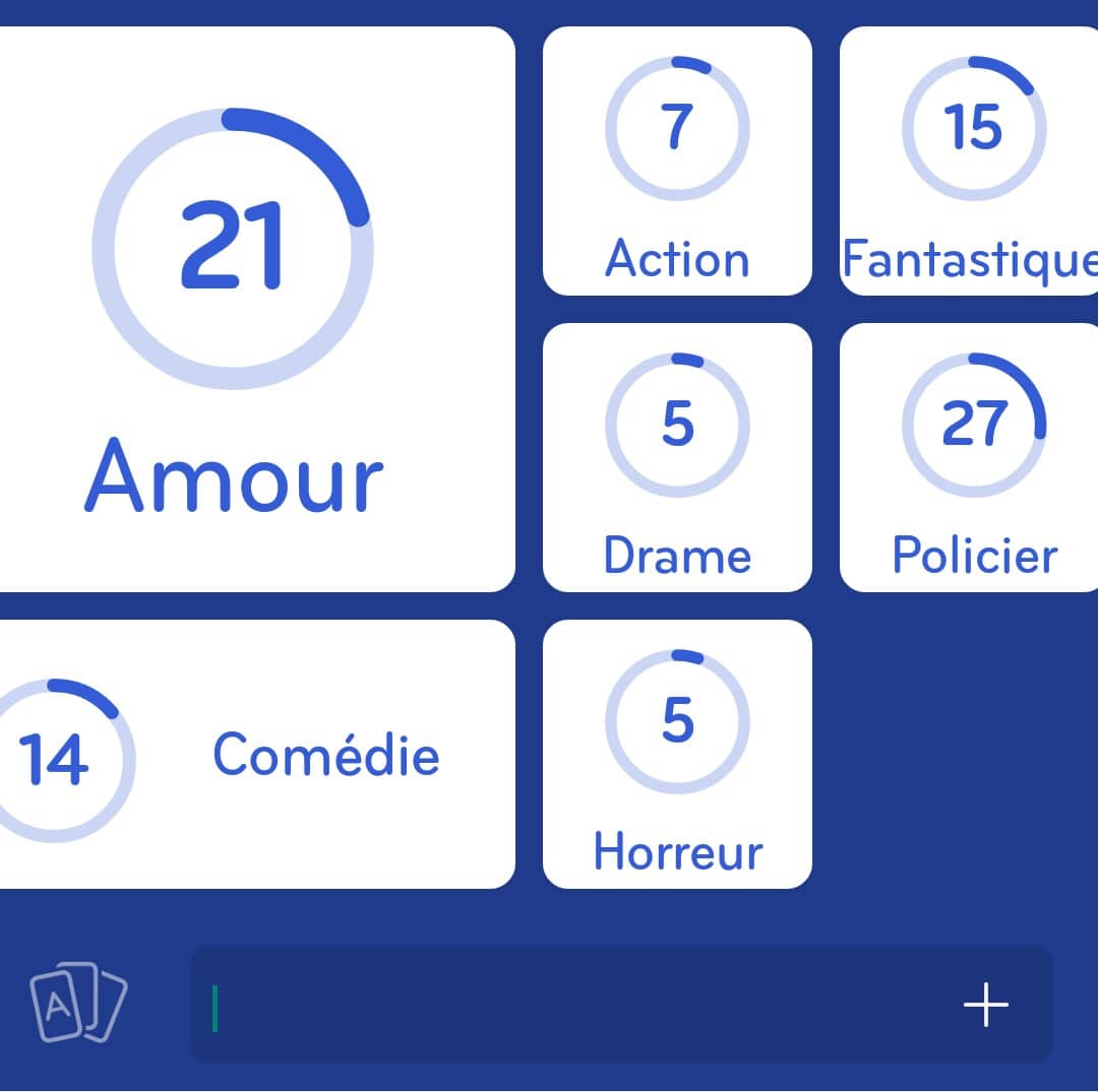 Images des solutions, réponses et aide pour le niveau 273 : Thèmes de Séries TV du jeu mobile 94%
