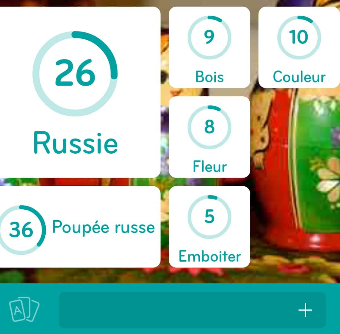 Images des solutions, réponses et aide pour le niveau 280 : Photo de poupées russes du jeu mobile 94%