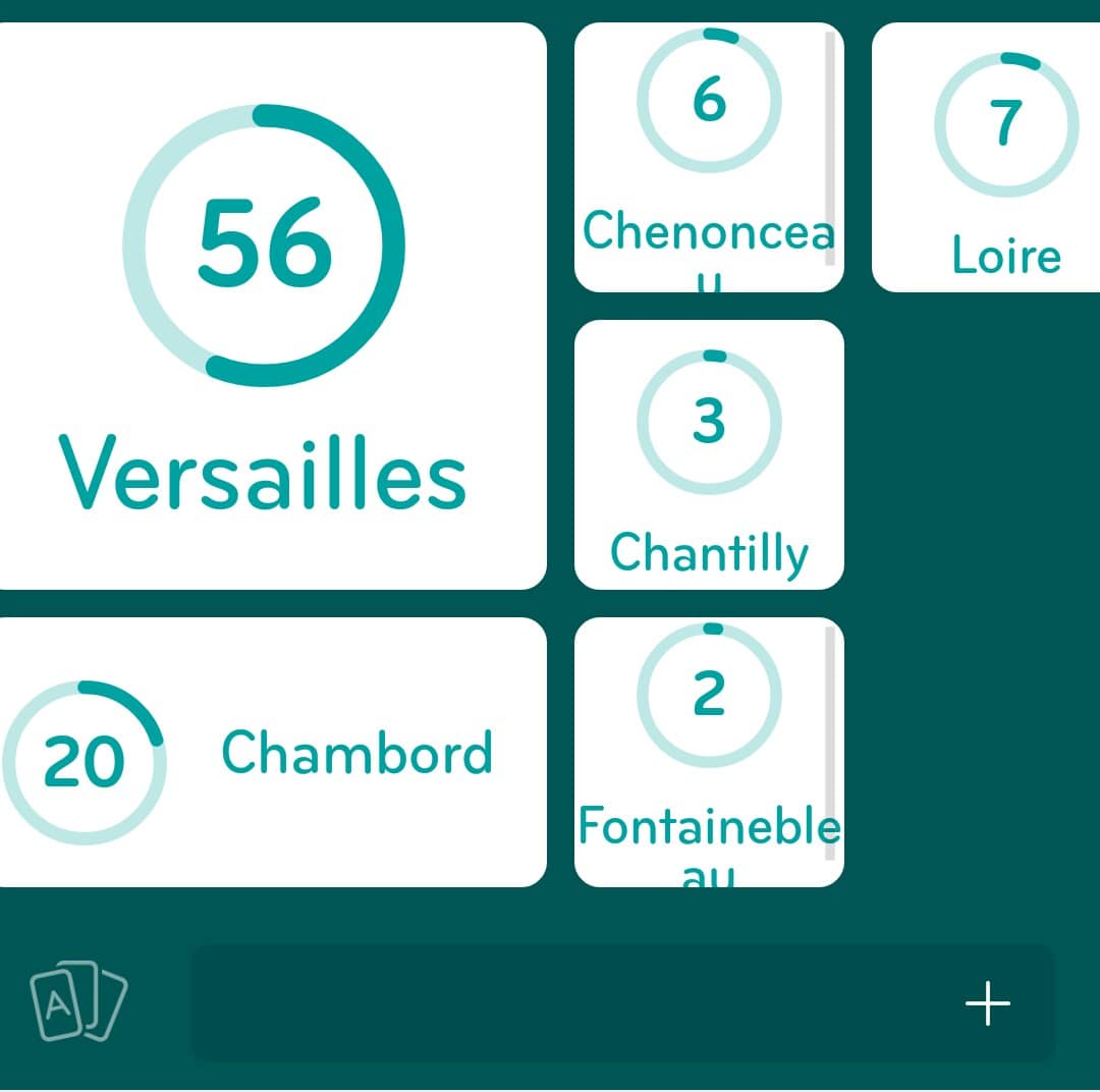 Images des solutions, réponses et aide pour le niveau 282 : Châteaux célèbres du jeu mobile 94%