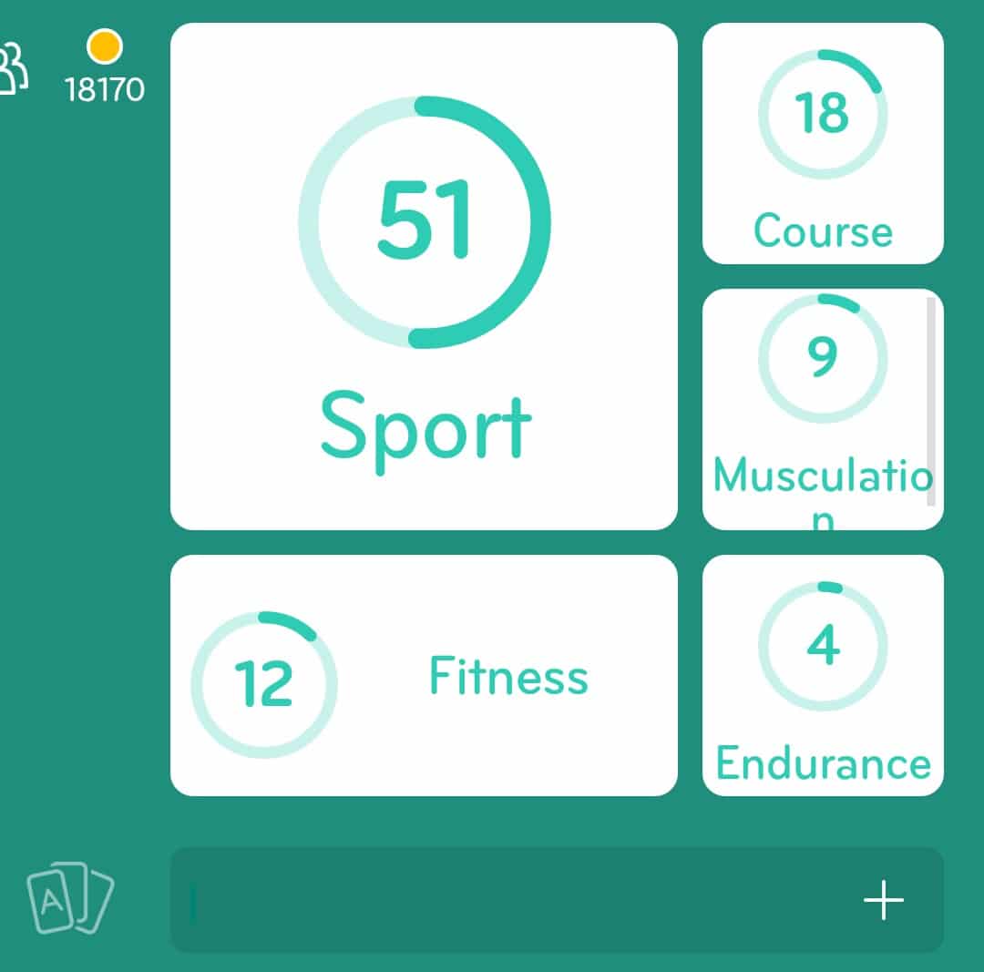 Images des solutions, réponses et aide pour le niveau 283 : Crossfit du jeu mobile 94%