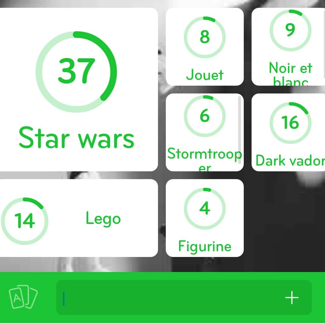 Images des solutions, réponses et aide pour le niveau 290 : Photo de Lego Star Wars du jeu mobile 94%