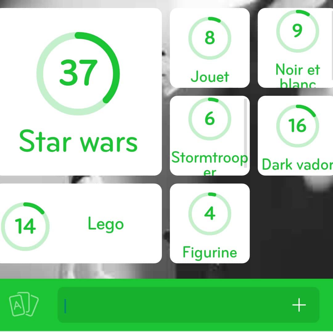 Images des solutions, réponses et aide pour le niveau 290 : Photo de Lego Star Wars du jeu mobile 94%