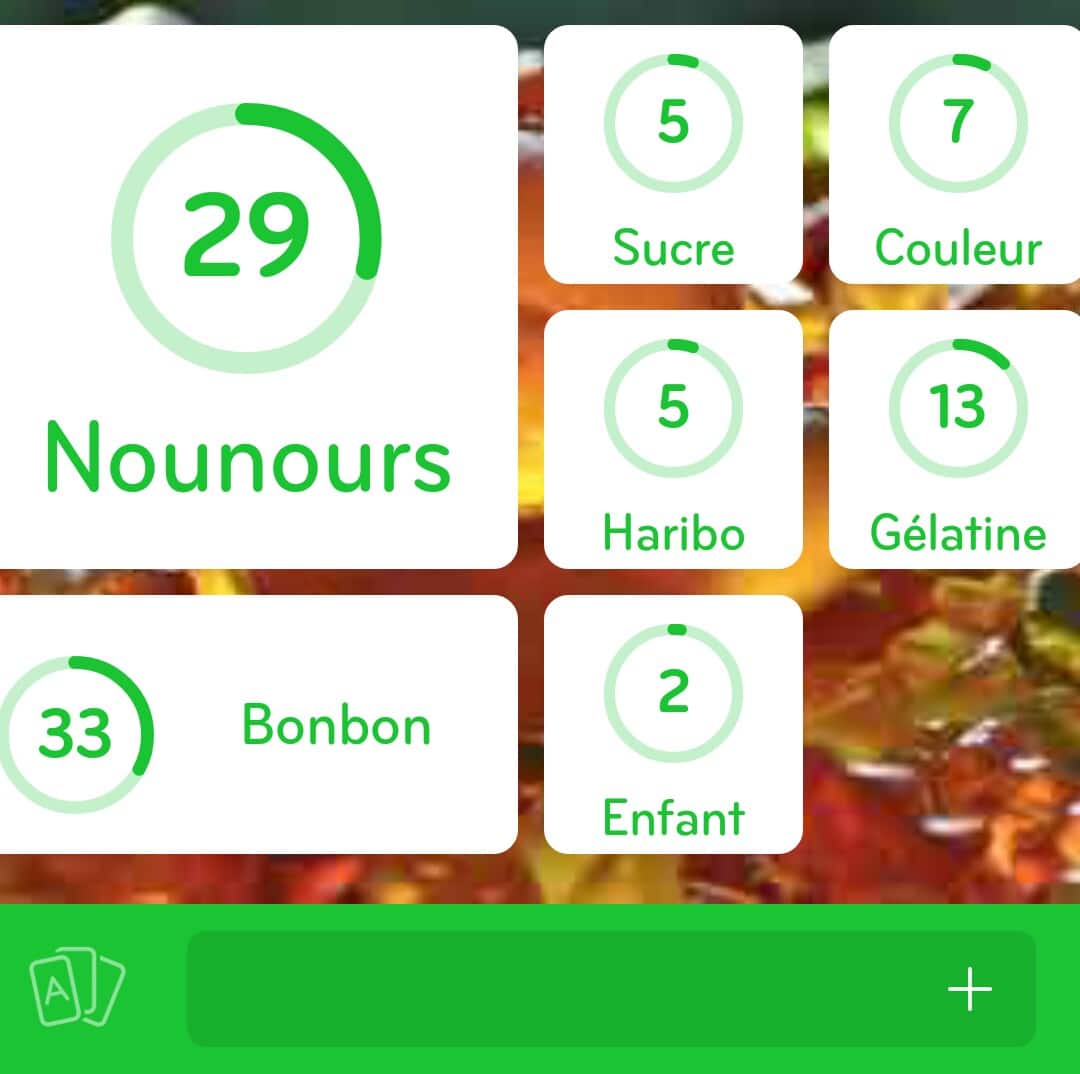 Images des solutions, réponses et aide pour le niveau 292 : Photo de bonbons ours Haribo en gélatine du jeu mobile 94%