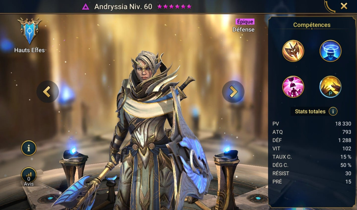 Guide masteries, grace and artifact on Andryssia on RSL 