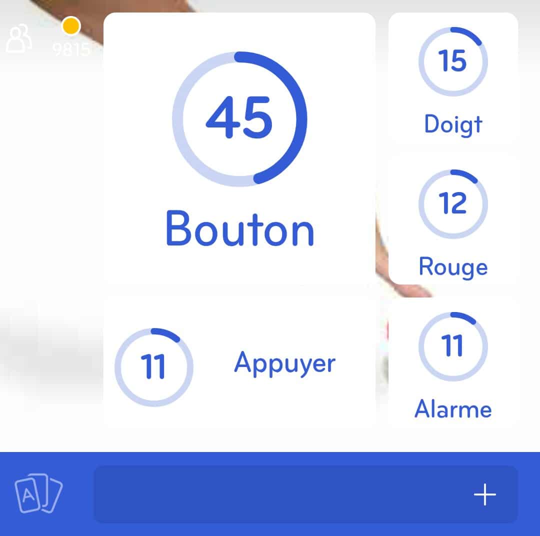 Images des solutions, réponses et aide pour le niveau 87 : Photo d'un buzzer  du jeu mobile 94%