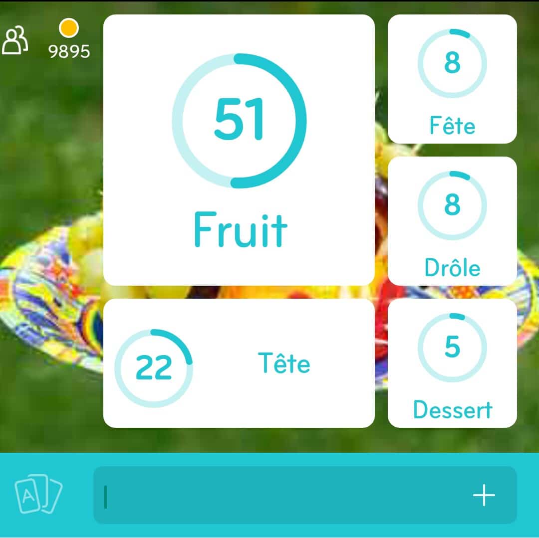 Images des solutions, réponses et aide pour le niveau 95 : Photo de brochettes de fruits du jeu mobile 94%