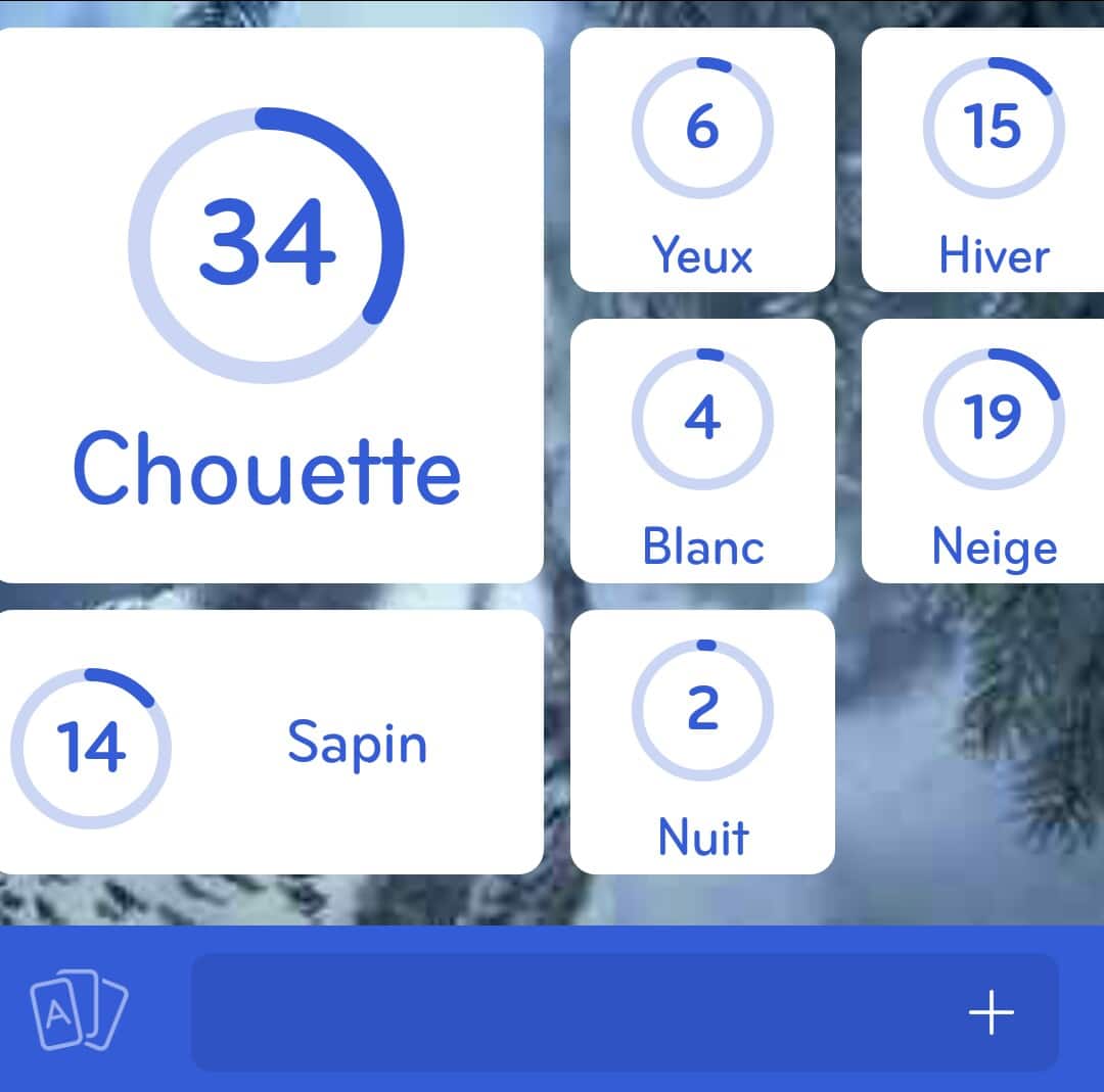 Images des solutions, réponses et aide pour le niveau 317 : Chouette des neiges du jeu mobile 94%