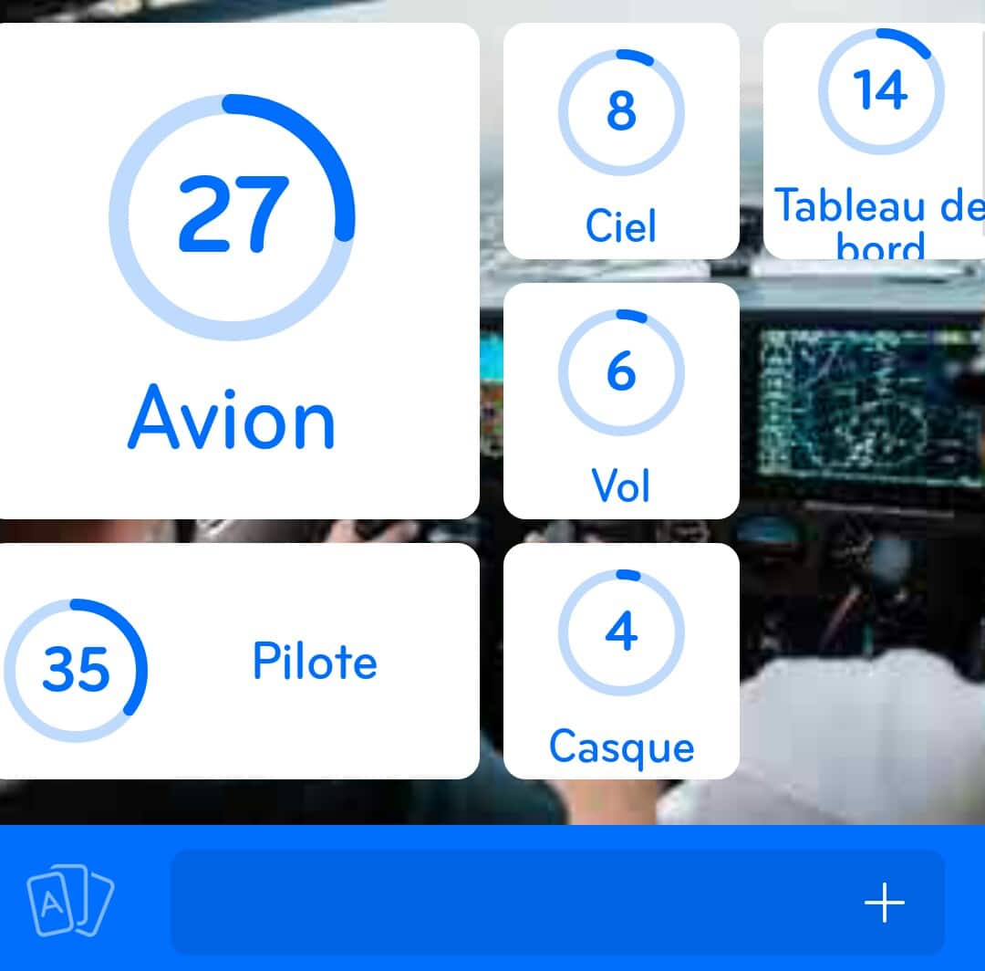 Images des solutions, réponses et aide pour le niveau 320 : Pilote d'avion dans un cockpit du jeu mobile 94%