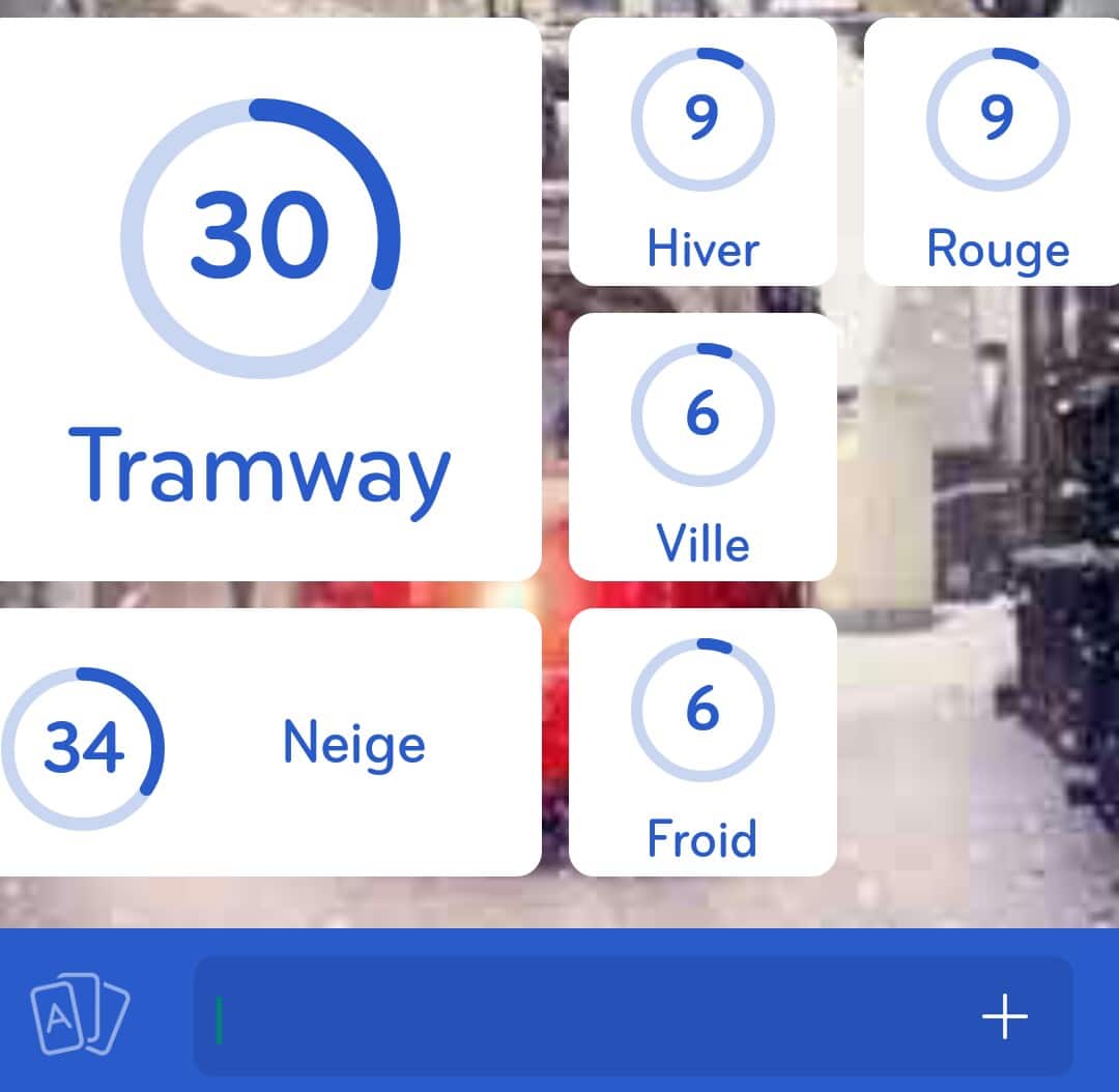 Images des solutions, réponses et aide pour le niveau 322 : Tramway sous la neige du jeu mobile 94%