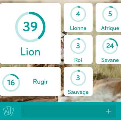 Images des solutions, réponses et aide pour le niveau 326 : Lion qui bâille du jeu mobile 94%