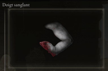 Immagine del dito insanguinato in Elden Ring