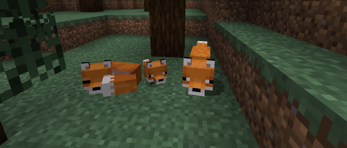 Imagem de uma raposa em Minecraft