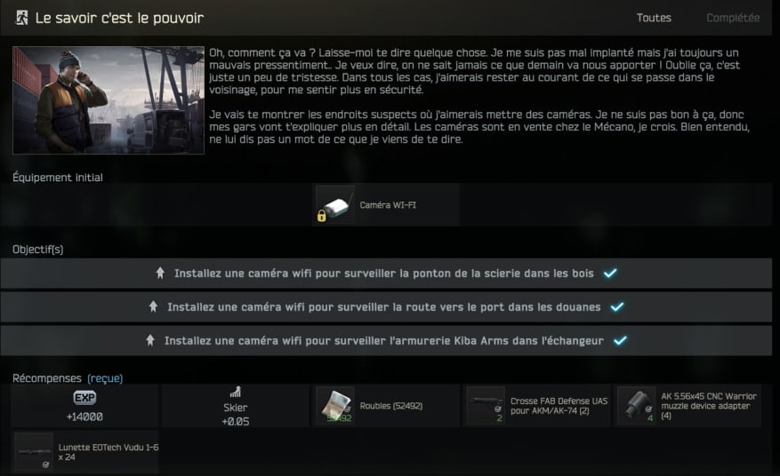 Tarkov Quest Guide and Info Knowledge is Power
