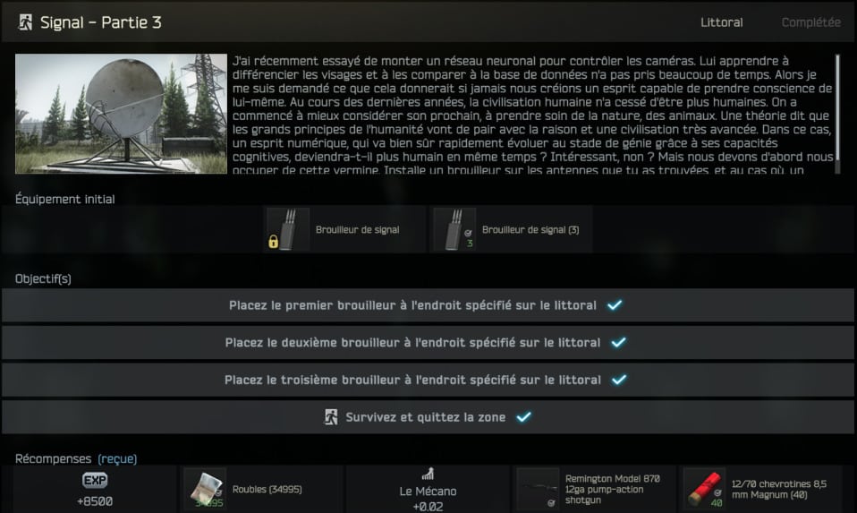 Tarkov Signal Quest Guide and Info - Part 3