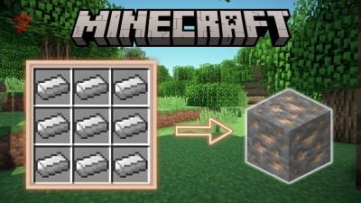 Illustration af jernhåndværk på Minecraft