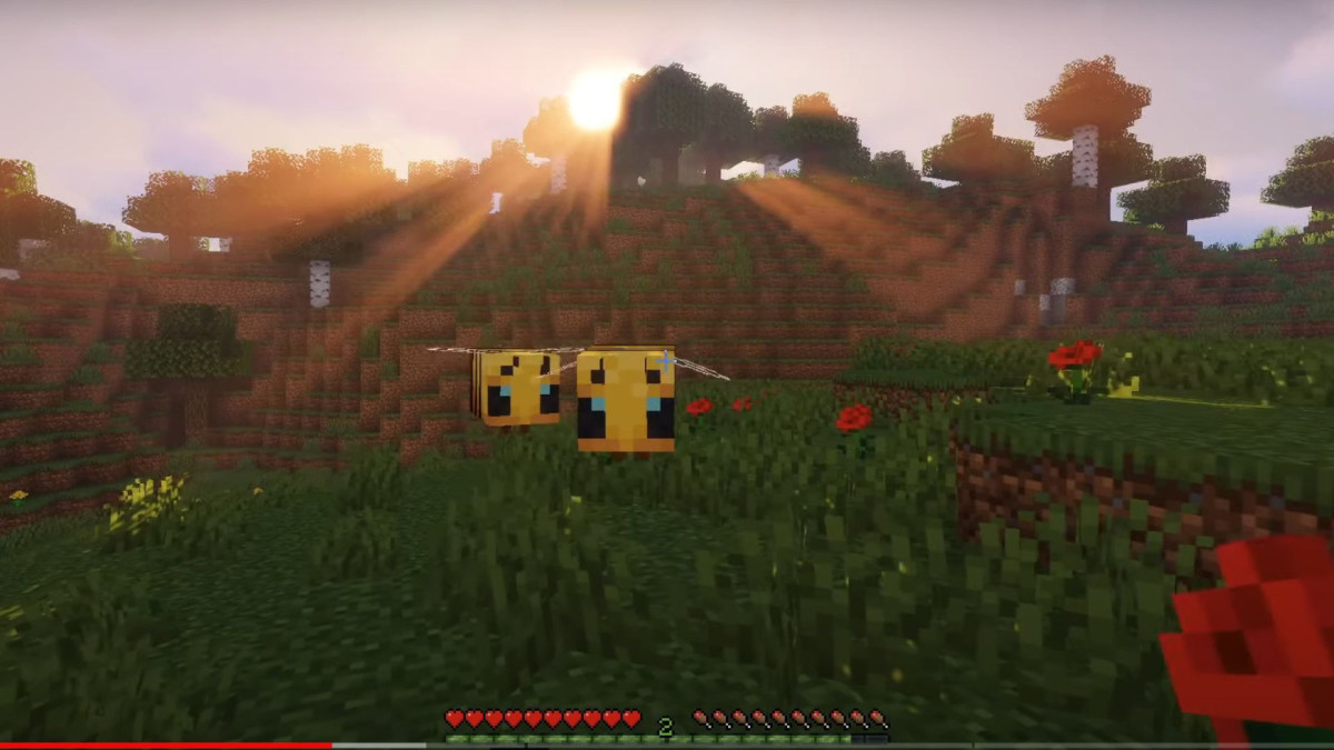 Image showing bees in Minecraft