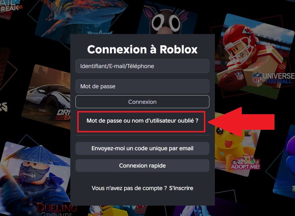 Robloxのログインページ。. 