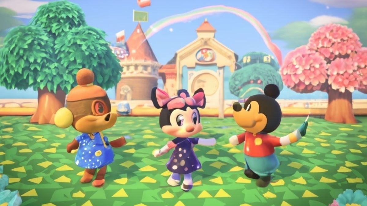 Ideia para uma decoração da Disneyland em Animal Crossing