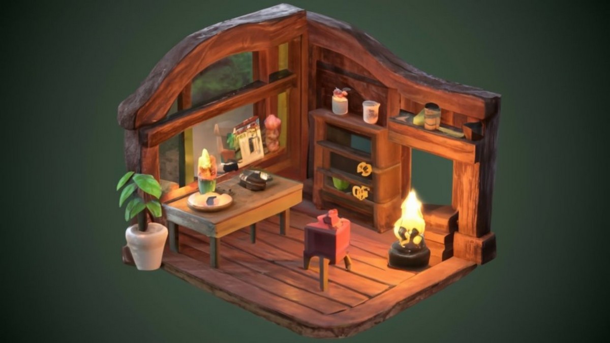 Image d'une idée de décoration naturelle dans Animal Crossing 