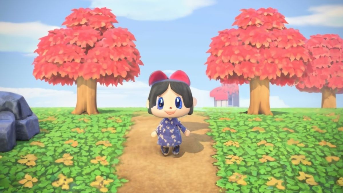 Bild, das eine japanische Insel in Animal Crossing darstellt