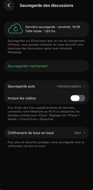 Menyimpan riwayat obrolan di WhatsApp