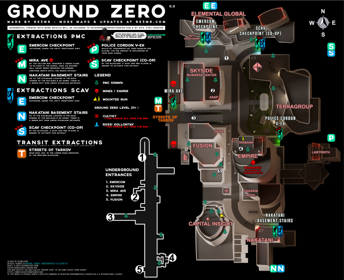 Tarjeta Ground Zero en Escape From Tarkov (EFT)