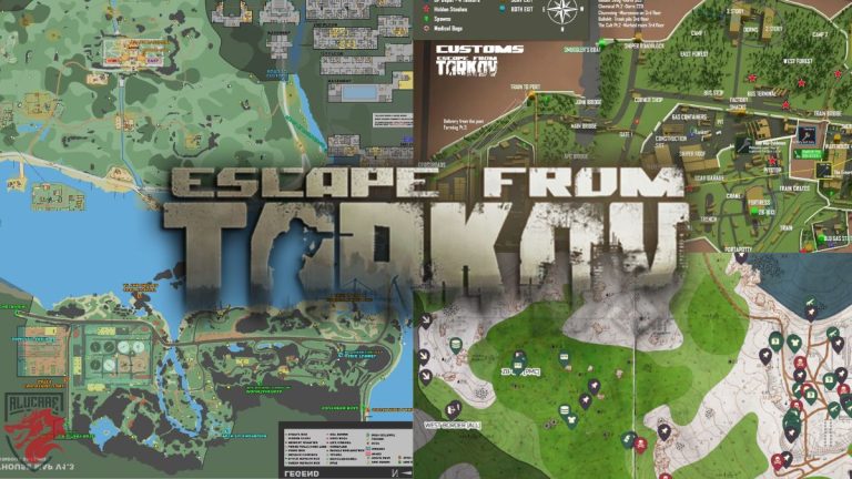 Bildliche Illustration aller Karten auf Escape From Tarkov (EFT)