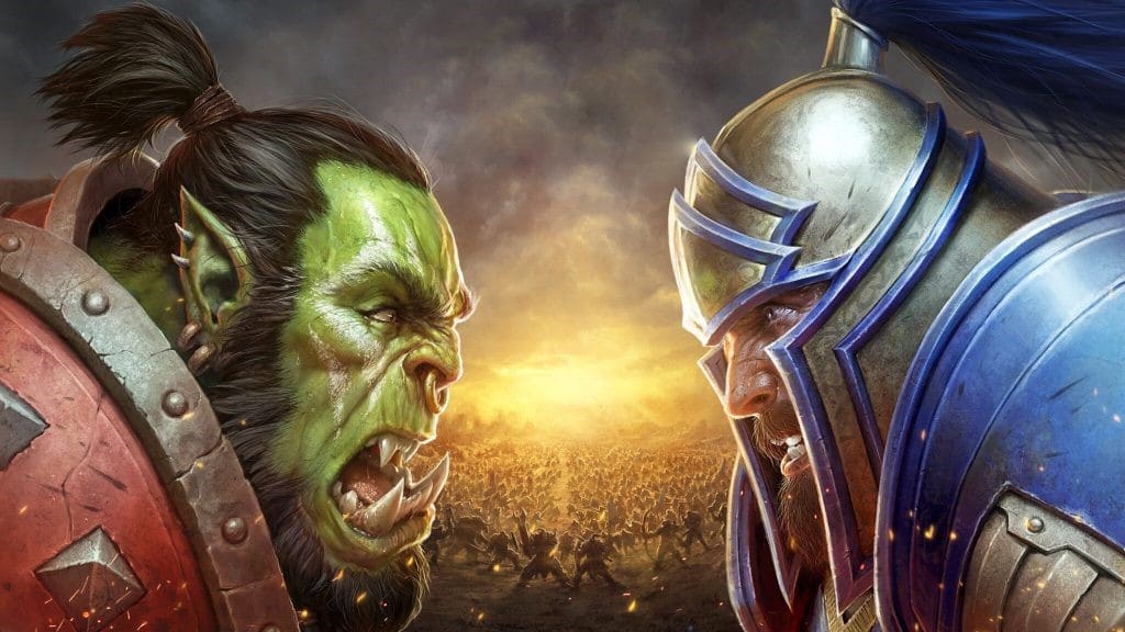 Illustrazione dell'immagine dei due personaggi di World of Warcraft. Immagine presa via internet