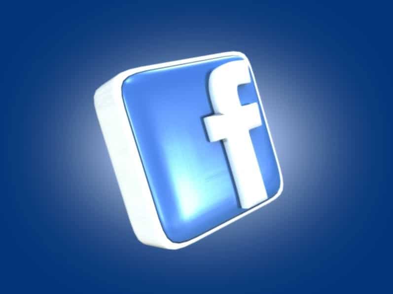 Facebookのロゴの画像イラスト。インターネット経由で撮影した画像